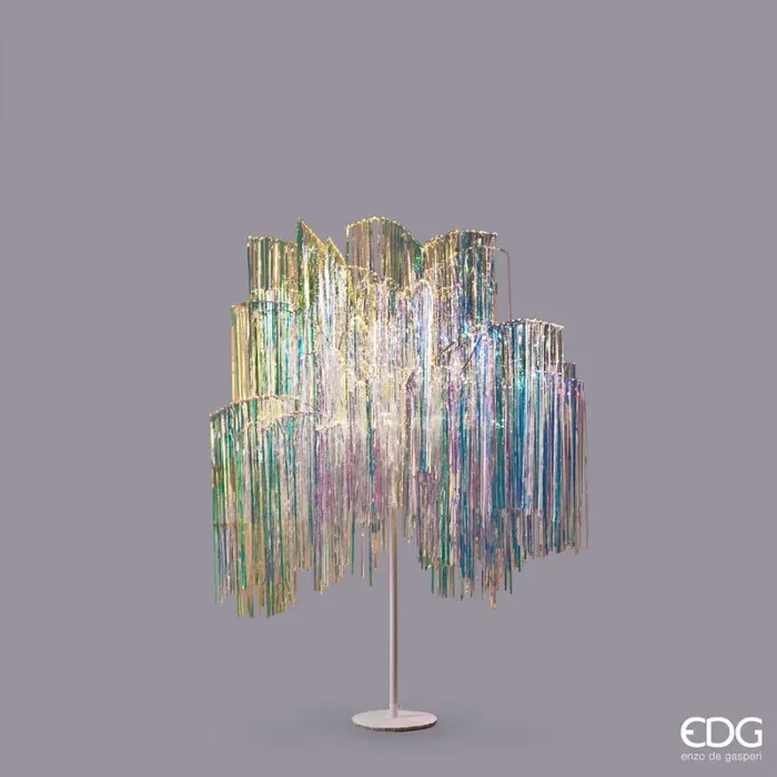EDG Enzo De Gasperi Albero di Natale Led Frange 600 Microled H 150 Cm D 90 Cm Natural Saldi