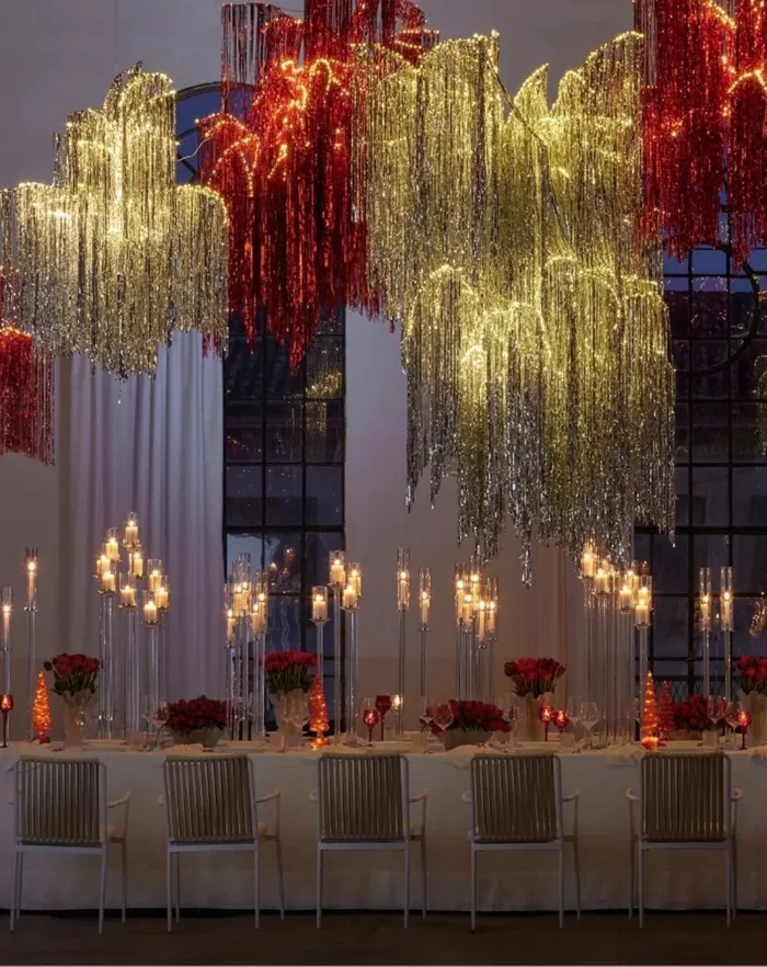 EDG Enzo De Gasperi Albero di Natale Led Frange 600 Microled H 150 Cm D 90 Cm Natural Saldi - immagine 2