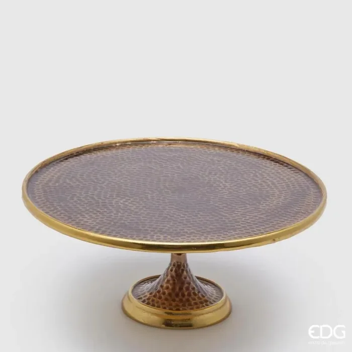 EDG Enzo De Gasperi Alzata Natale Metal Rotonda H16 D37 Black Gold