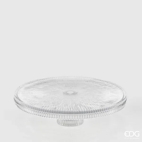 EDG Enzo De Gasperi Alzata Rotonda con Bordo Cappett. H 6,5 Cm D 25 Cm