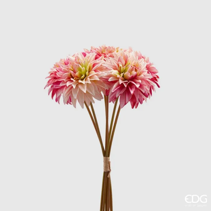 EDG Enzo De Gasperi Bouquet 6 Rami Dalia Artificiale H 40 Cm Pink Cream