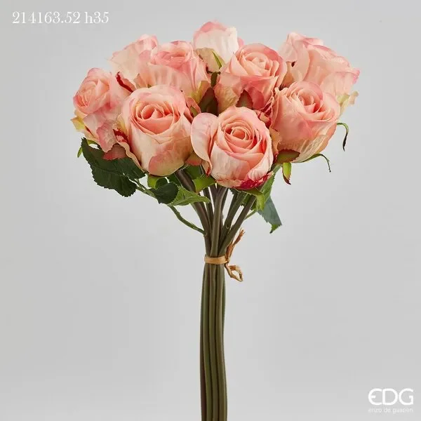 EDG Enzo De Gasperi Bouquet Rose H 35 Cm Rosa 10 Pz