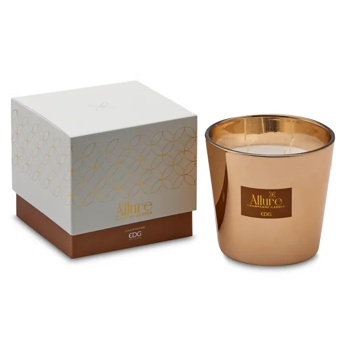 EDG Enzo De Gasperi Candela allure Profumata H 12 cm D 13,5 cm Champagne Moda