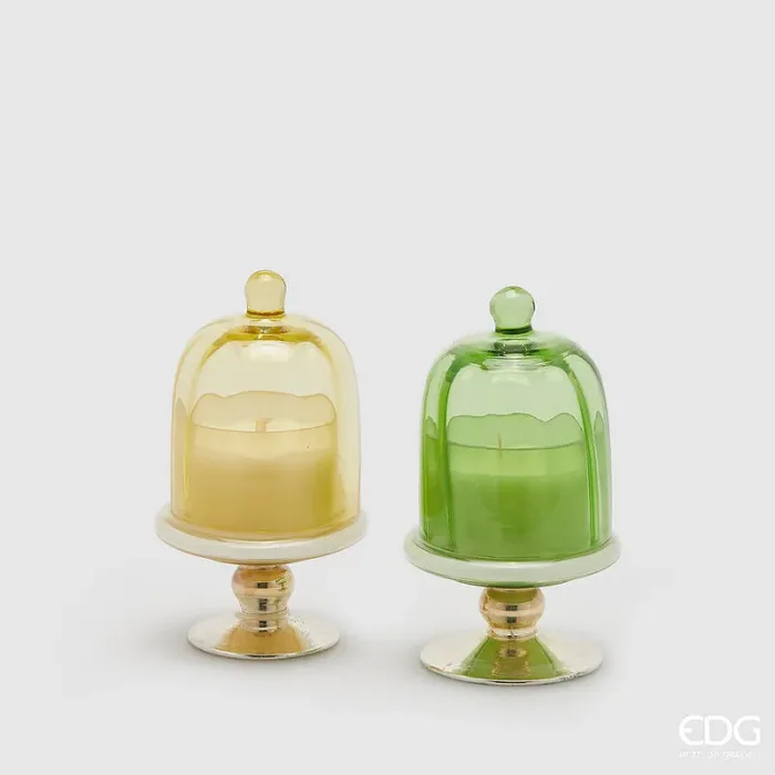 EDG Enzo De Gasperi Candela Alzatina con Profumo H 16 Cm D 9 Cm Golden Amber 1 Pz