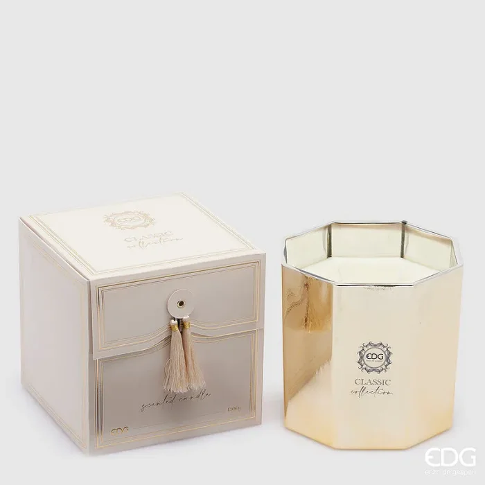 EDG Enzo De Gasperi Candela Classic con Profumo H 15,5 Cm D 15,5 Cm Oud