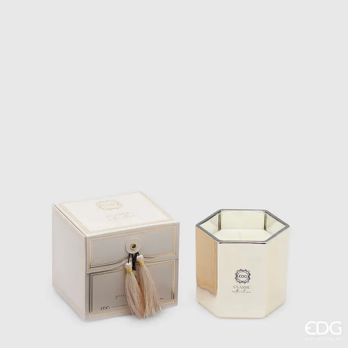 EDG Enzo De Gasperi Candela Classic con Profumo H 8,5 Cm D 8,5 Cm Oud
