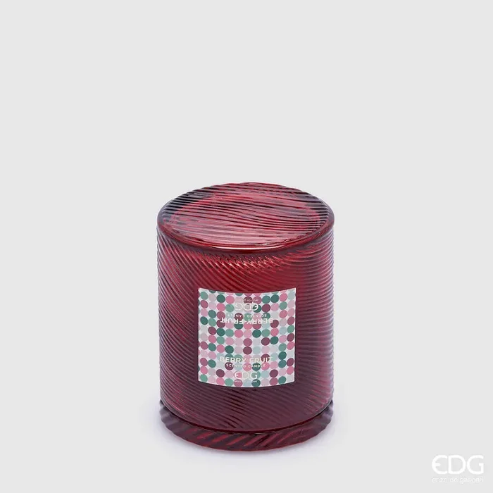 EDG Enzo De Gasperi Candela con Coperchio H 11 Cm D 9 Cm Berry Fruit