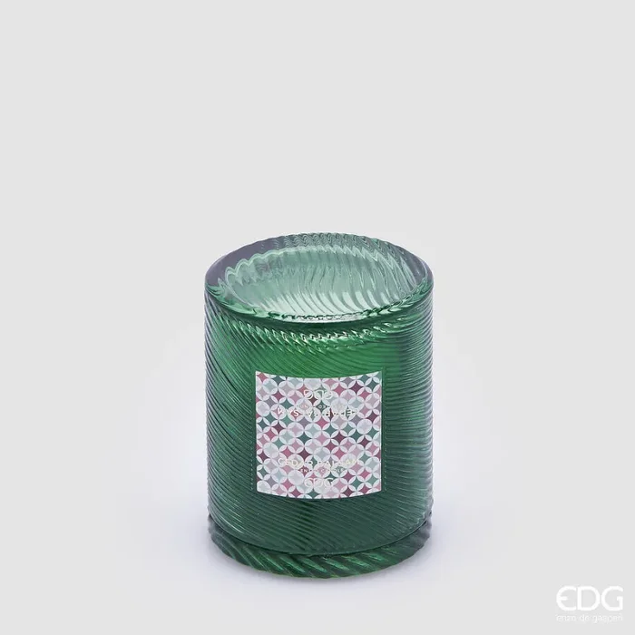 EDG Enzo De Gasperi Candela con Coperchio H 11 Cm D 9 Cm Cedar