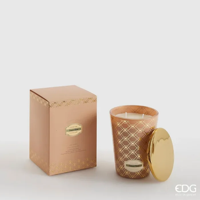 EDG Enzo De Gasperi Candela Enigma con Profumo H 12 Cm 360 Gr Tonka Clove Scatola Regalo