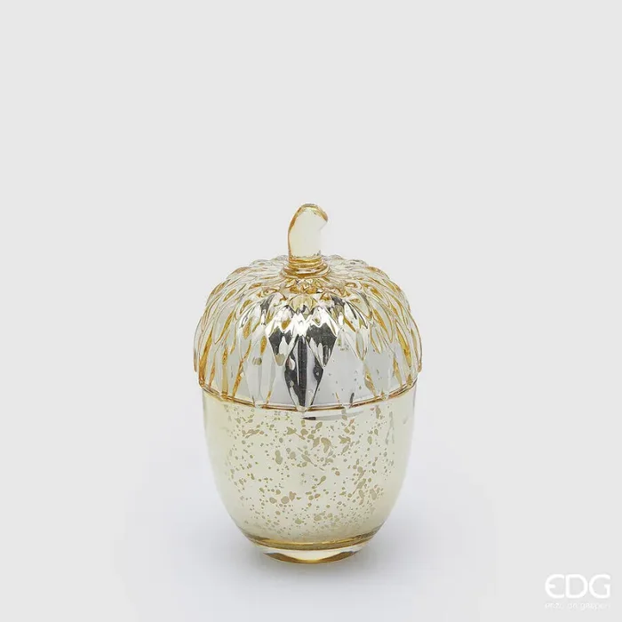 EDG Enzo De Gasperi Candela Ghianda con Profumo H 11,5 Cm D 7,5 Cm Amber