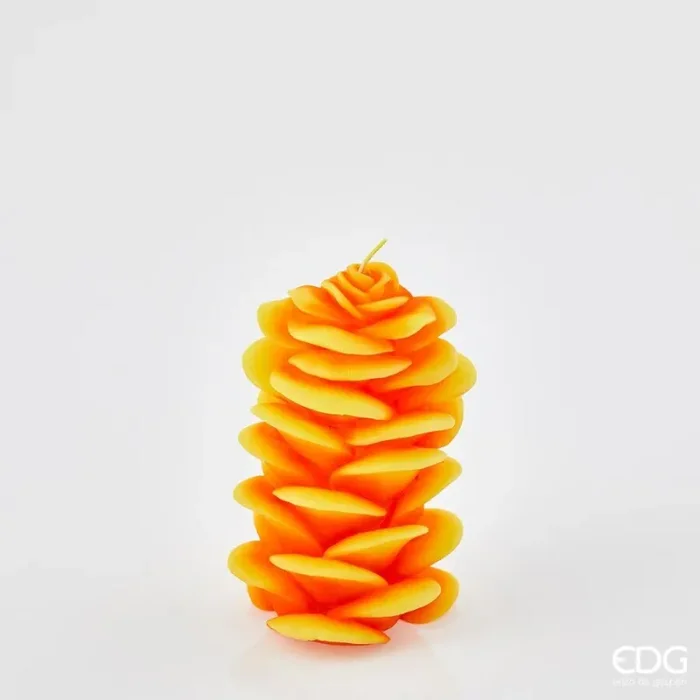EDG Enzo De Gasperi Candela Ginger H 16 Cm D 10 Cm Giallo Arancione
