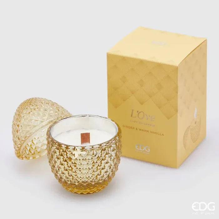 EDG Enzo De Gasperi Candela L’Ove a Forma di Uovo Con Profumo H 12 Cm D 8 Cm Ginger & Warm
