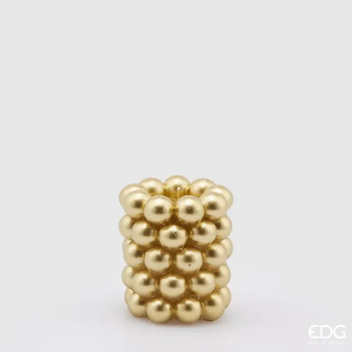 EDG Enzo De Gasperi Candela Moccolo Sfere H 9,5 Cm D 8 Cm Oro Vendita calda