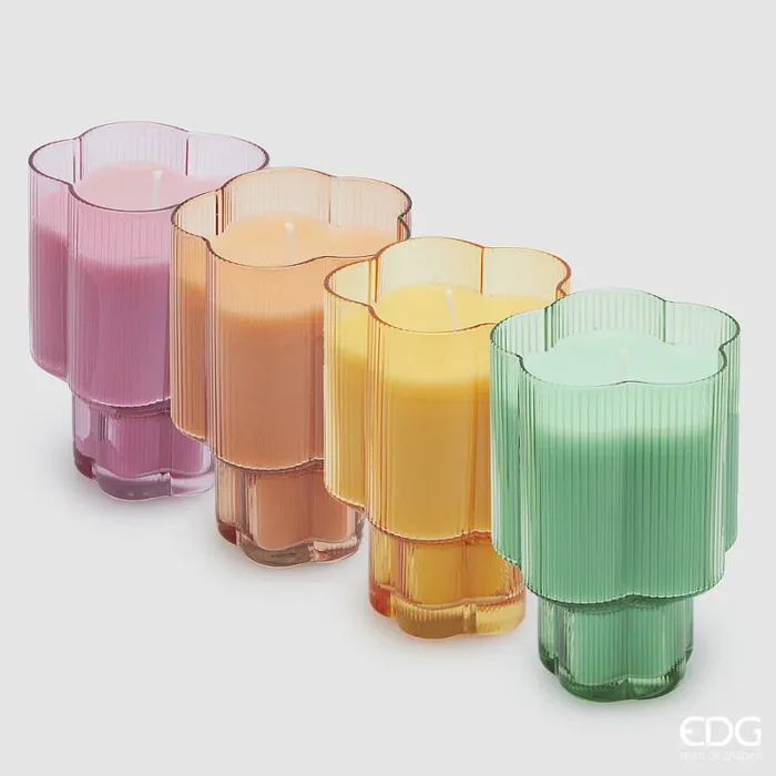 EDG Enzo De Gasperi Candela Primula con Profumo H 10,5 Cm D 7 Cm 4 Ass. Mixed Fragrances 1 Pz