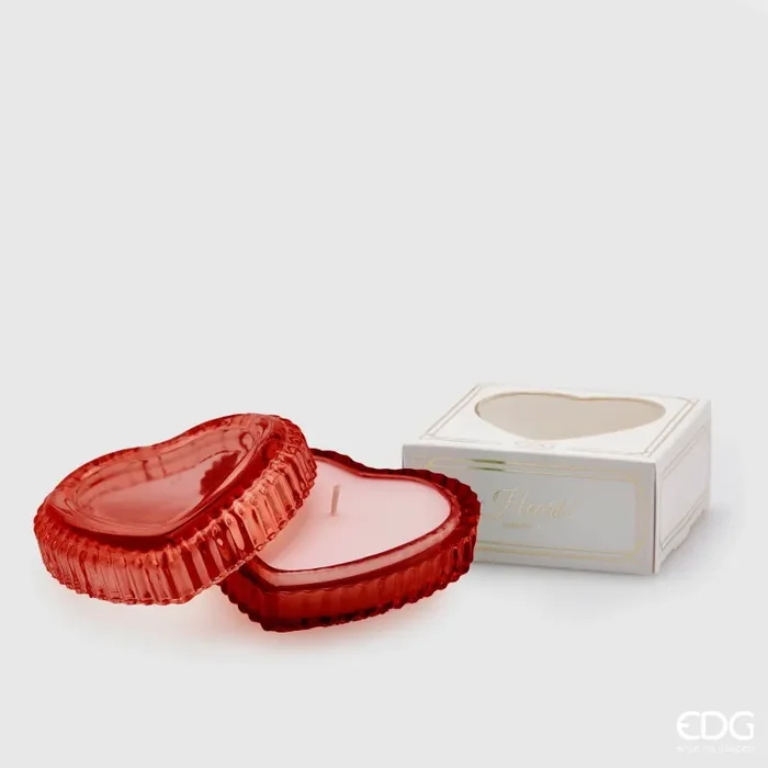 EDG Enzo De Gasperi Candela Scrigno Cuore H4 D8 Rosso