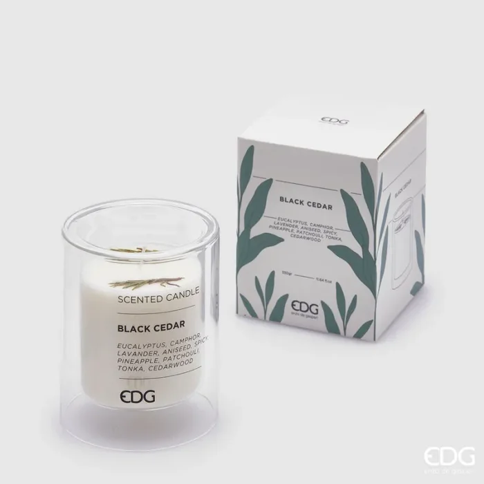 EDG Enzo De Gasperi Candela Silhouette Con Profumo H.12 D.10 C4 Black Cedar