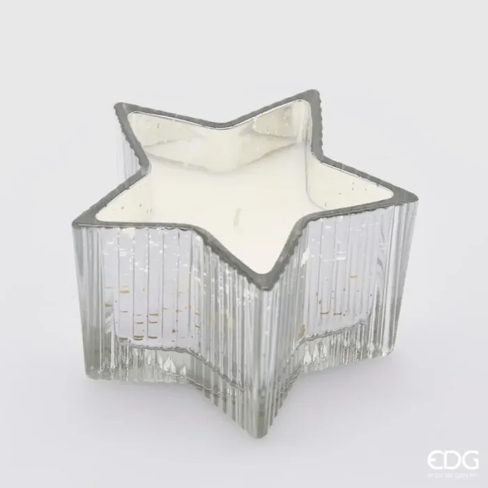 EDG Enzo De Gasperi Candela Stella H 8 Cm D 13,5 Cm Vanilla Scatola Regalo