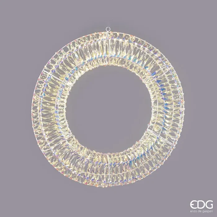 EDG Enzo De Gasperi Corona Natale Led Stripes 720 MicroLed D 60 Cm Ip 44 Natural