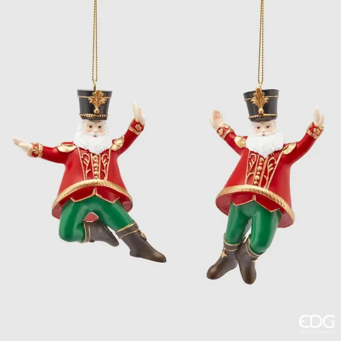 EDG Enzo De Gasperi Decorazione Babbo Natale Circo H 12 Cm Ass. Multicolor 1 Pz