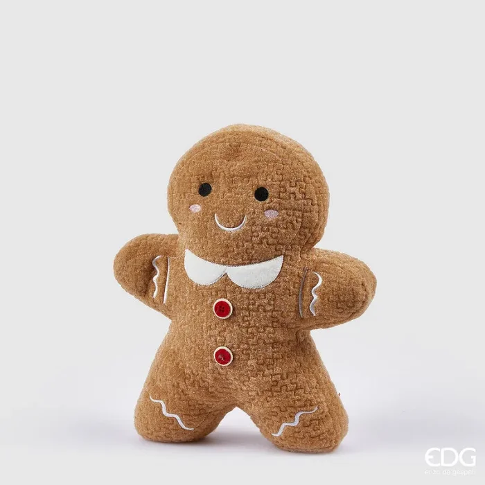 EDG Enzo De Gasperi Decoro Natale Marzapane H 32 Cm 28 x 12 Cm Brown