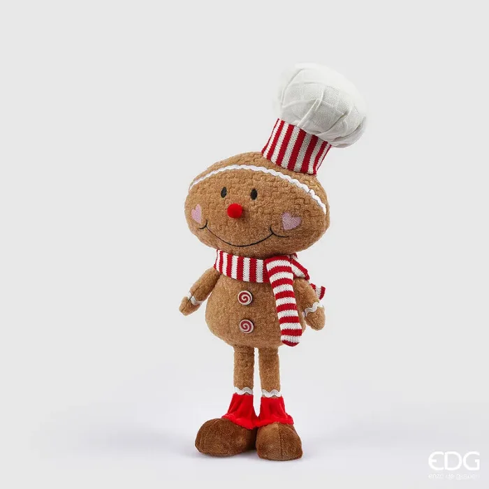 EDG Enzo De Gasperi Decoro Natale Marzapane H 44 Cm 20 x 10 Cm Brown