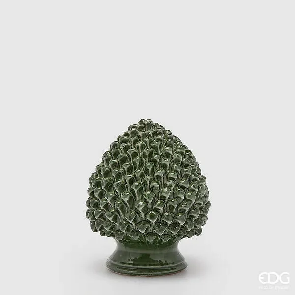 EDG Enzo De Gasperi Decoro Pigna H 25 Cm D 19,5 Cm Colore Verde