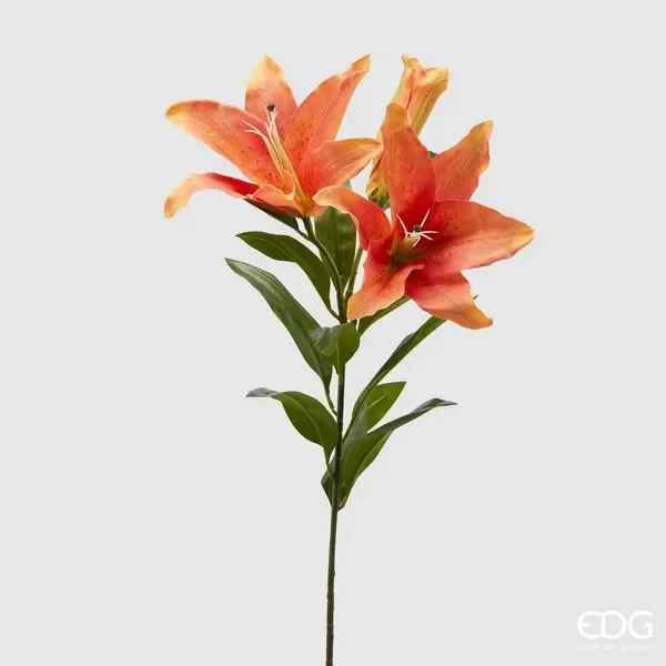 EDG Enzo De Gasperi Giglio 3 Rami H 100 Orange