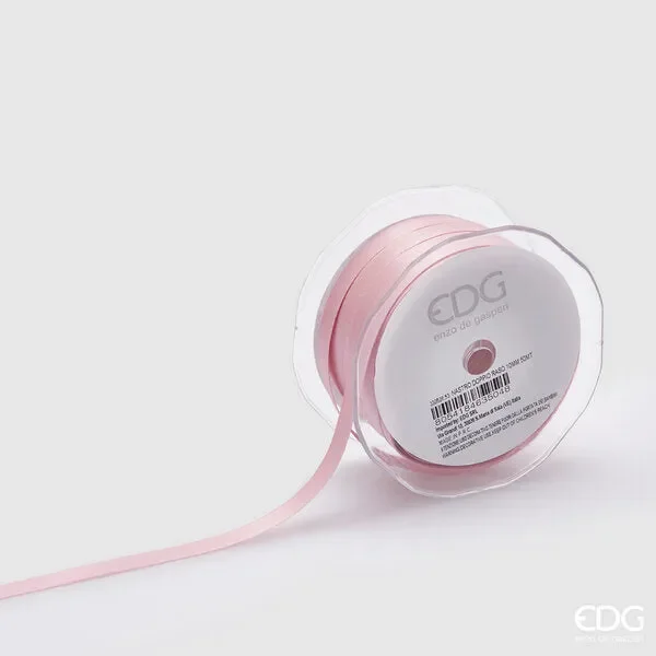 EDG Enzo De Gasperi Nastro Raso Doppio 10 Mm 50 Mt Colore Rosa Antico