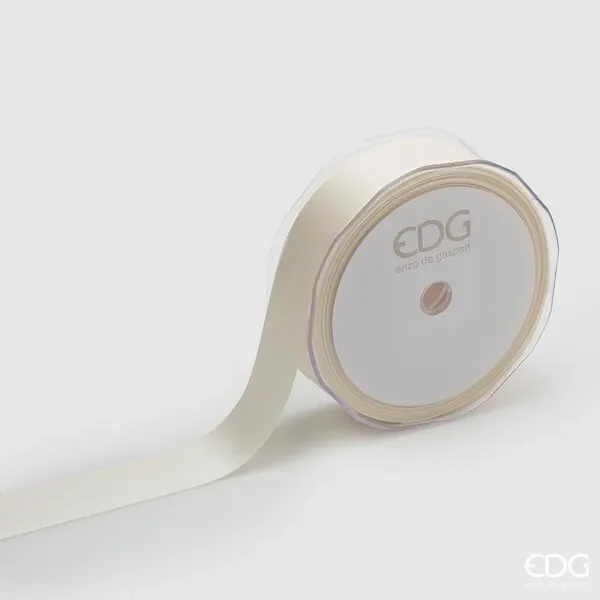 EDG Enzo De Gasperi Nastro Raso Doppio 25 Mm 20 Mt Colore Bianco