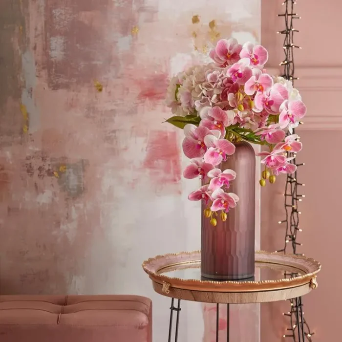 EDG Enzo De Gasperi Orchidea Phalaenopsis Chic Ramo x4 Ass. Artificiale H 90 Cm White Pink 1 Pz - immagine 3