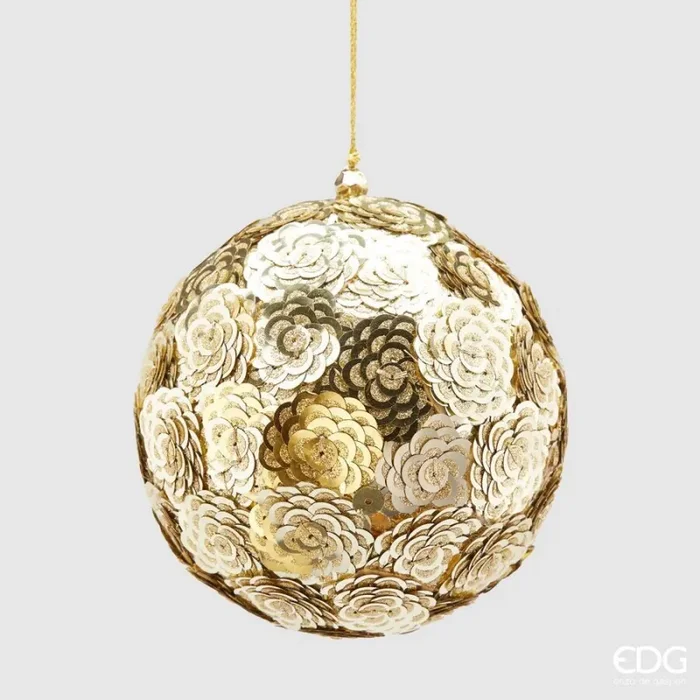 EDG Enzo De Gasperi Pala di Natale Paillettes D 12 Cm Gold