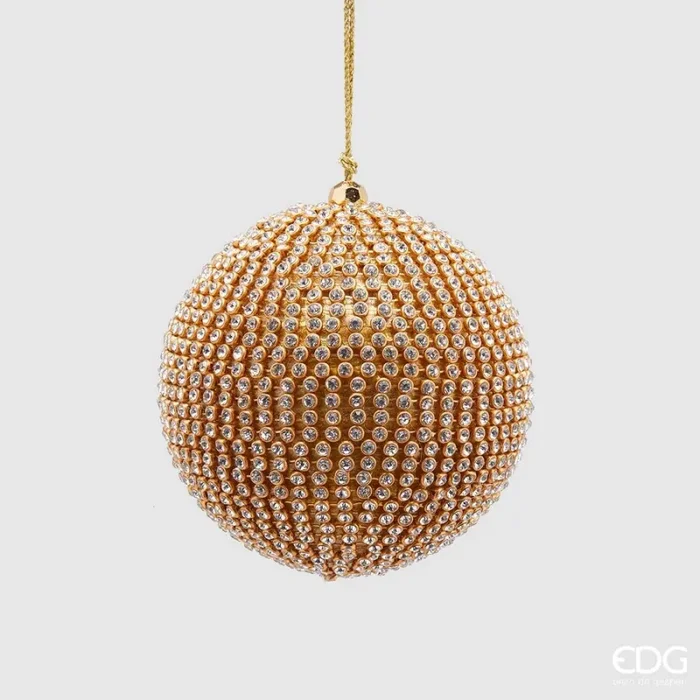 EDG Enzo De Gasperi Palla Natale Gemme D 10 Cm Gold 1 Pz