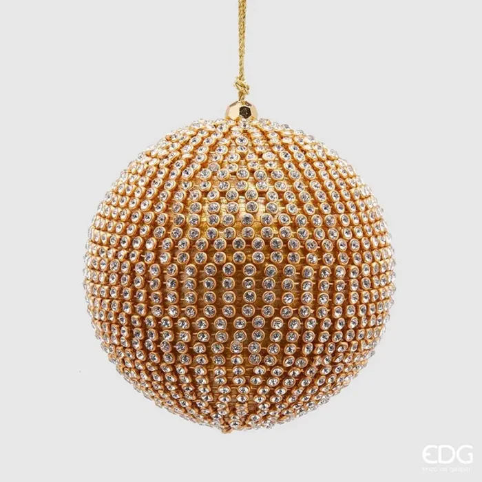 EDG Enzo De Gasperi Palla Natale Gemme D 12 Cm Gold 1 Pz