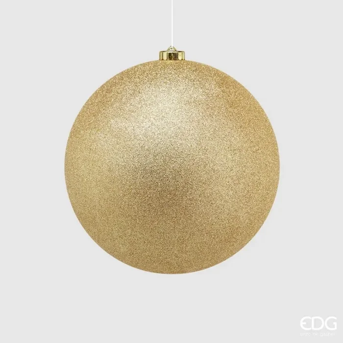 EDG Enzo De Gasperi Palla Natale Poly D 20 Cm Glitterata con Polybag Gold 1 Pz