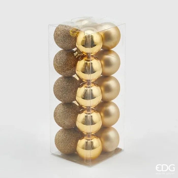 EDG Enzo De Gasperi Palla Natale Poly Mix D 40 Mm Cf 20 Pz Gold