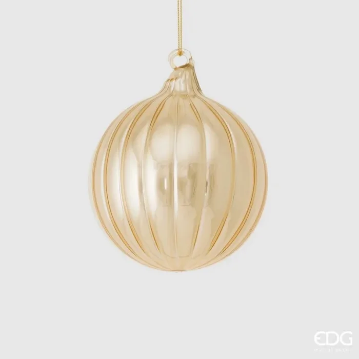 EDG Enzo De Gasperi Palla Natale Vetro Meridiane D 10 Cm Gold