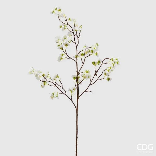 EDG Enzo De Gasperi Ramo Fiori di Pesco Artificiale H 105 Cm White
