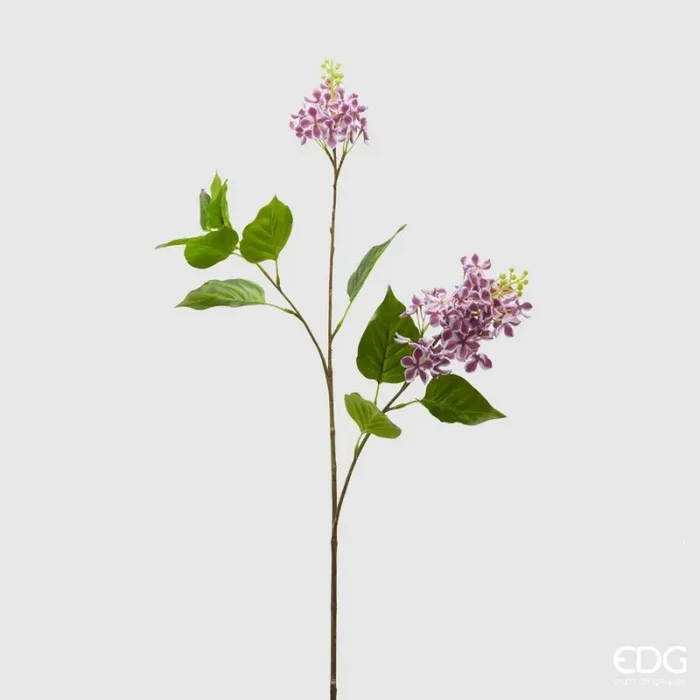 EDG Enzo De Gasperi Ramo Lilla Artificiale con Fiori e Foglie H 76 Cm Ass. White Pink 1 Pz