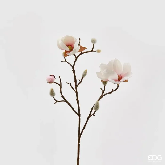 EDG Enzo De Gasperi Ramo Magnolia Stellata Artificiale H 53 Cm Pink Cream