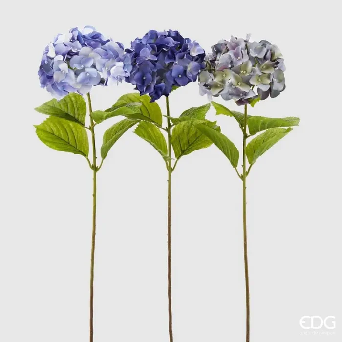 EDG Enzo De Gasperi Ramo Ortensia Rex Artificiale H 76 Cm Ass. Blue 1 Pz Saldi