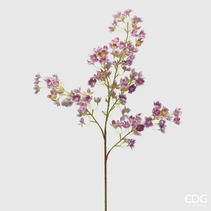 EDG Enzo De Gasperi Ramo Prunus Fiori Artificiale H 95 Cm Lavander