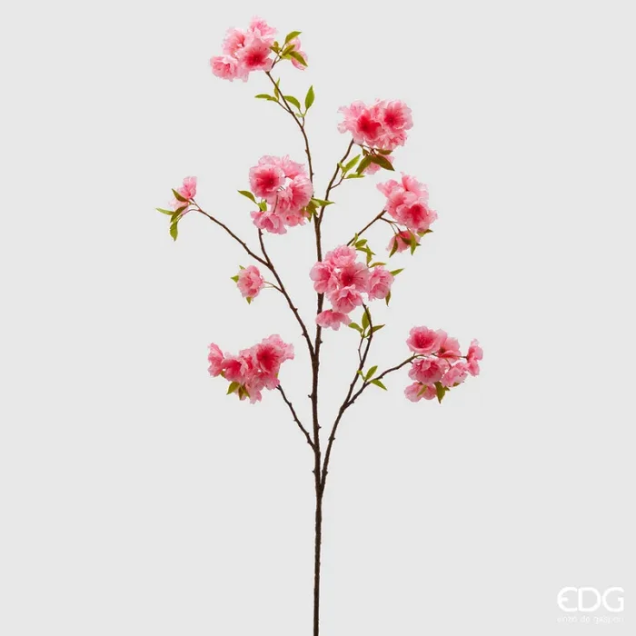 EDG Enzo De Gasperi Ramo Sakura Fiori di Ciliegio Artificiali con Foglie H 115 Cm Pink Vendita calda
