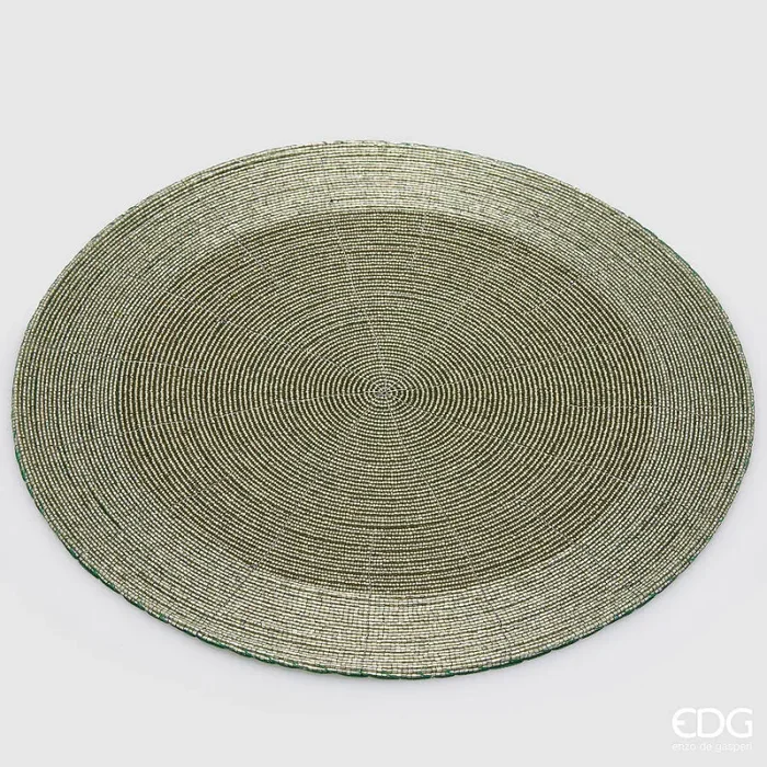EDG Enzo De Gasperi Sottopiatto Perle Rotondo D 36 Cm Sage