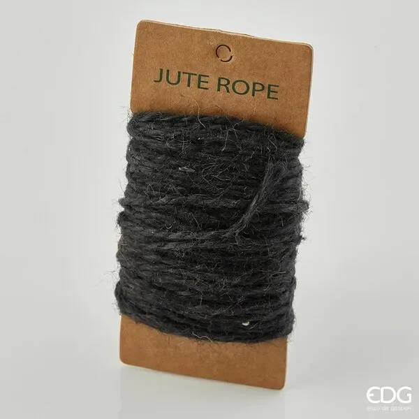 EDG Enzo De Gasperi Spago Iuta D 3 Mm 25 Mt 80 Gr Colore Nero in Matassa