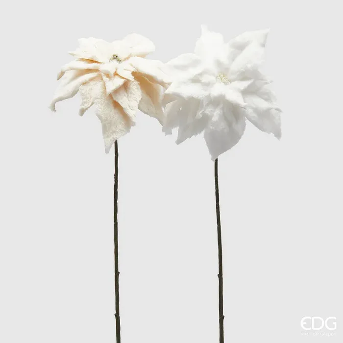 EDG Enzo De Gasperi Stella Natale Furry Ramo L 72 Cm Avorio 1 Pz Saldi