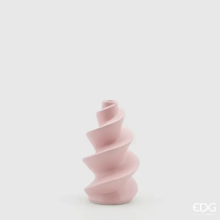 EDG Enzo De Gasperi Vaso Avvitato H 19 Cm D 11 Cm Pink Moda