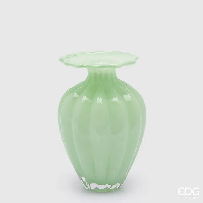 EDG Enzo De Gasperi Vaso Blossom H 24,5 Cm D 16,5 Cm Vetro Light Green Online