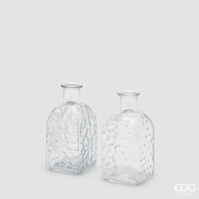EDG Enzo De Gasperi Vaso Bottiglia H 13,5 Cm L 6 Cm L 6 Cm 2 Ass. Natural Trasparente 1 Pz