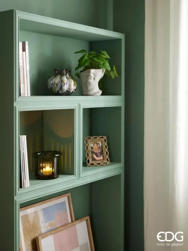 EDG Enzo De Gasperi Vaso Cemento Semitesta H 18 Cm L 20 Cm L 18 Cm Light Grey Waterproof - immagine 3