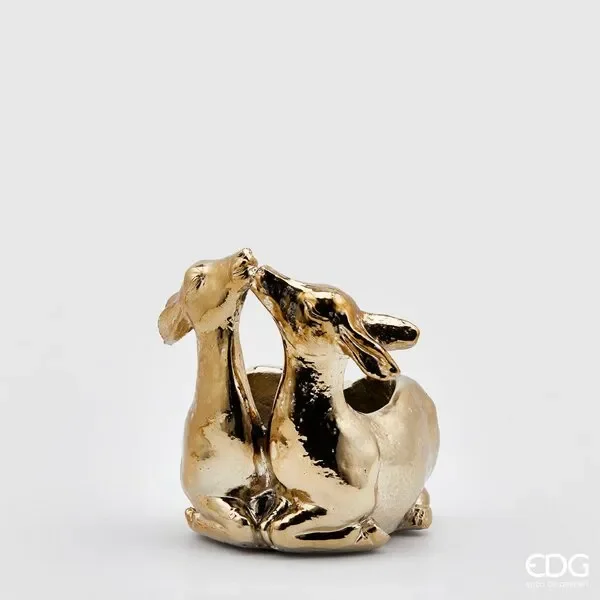 EDG Enzo De Gasperi Vaso Cerbiatto H 19 x 19 x 17 Cm Colore Oro